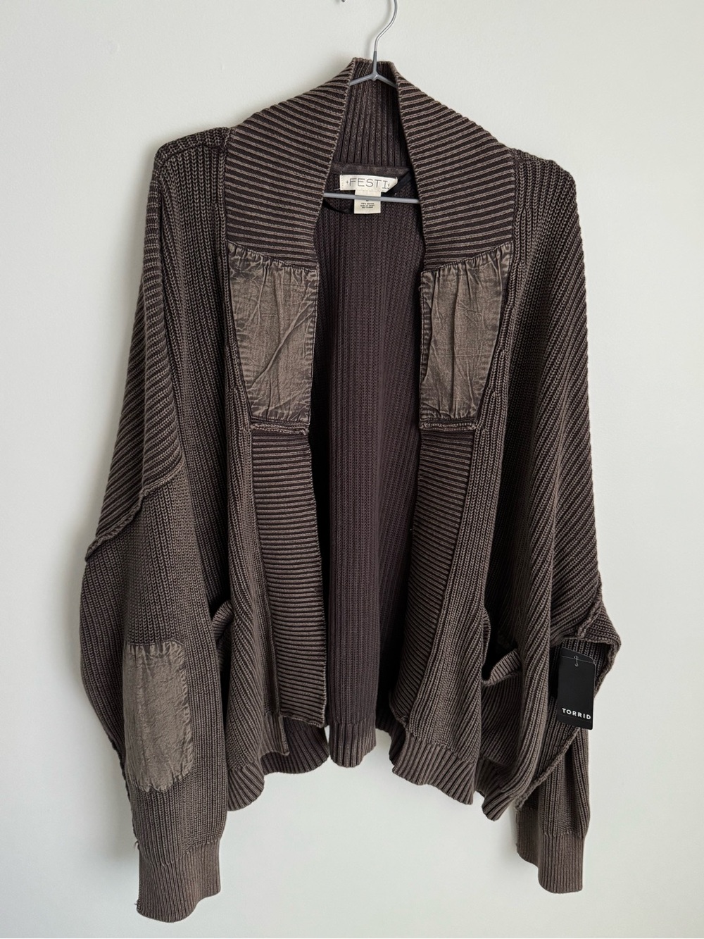 Torrid Festi Cardigan in Coffee Quartz